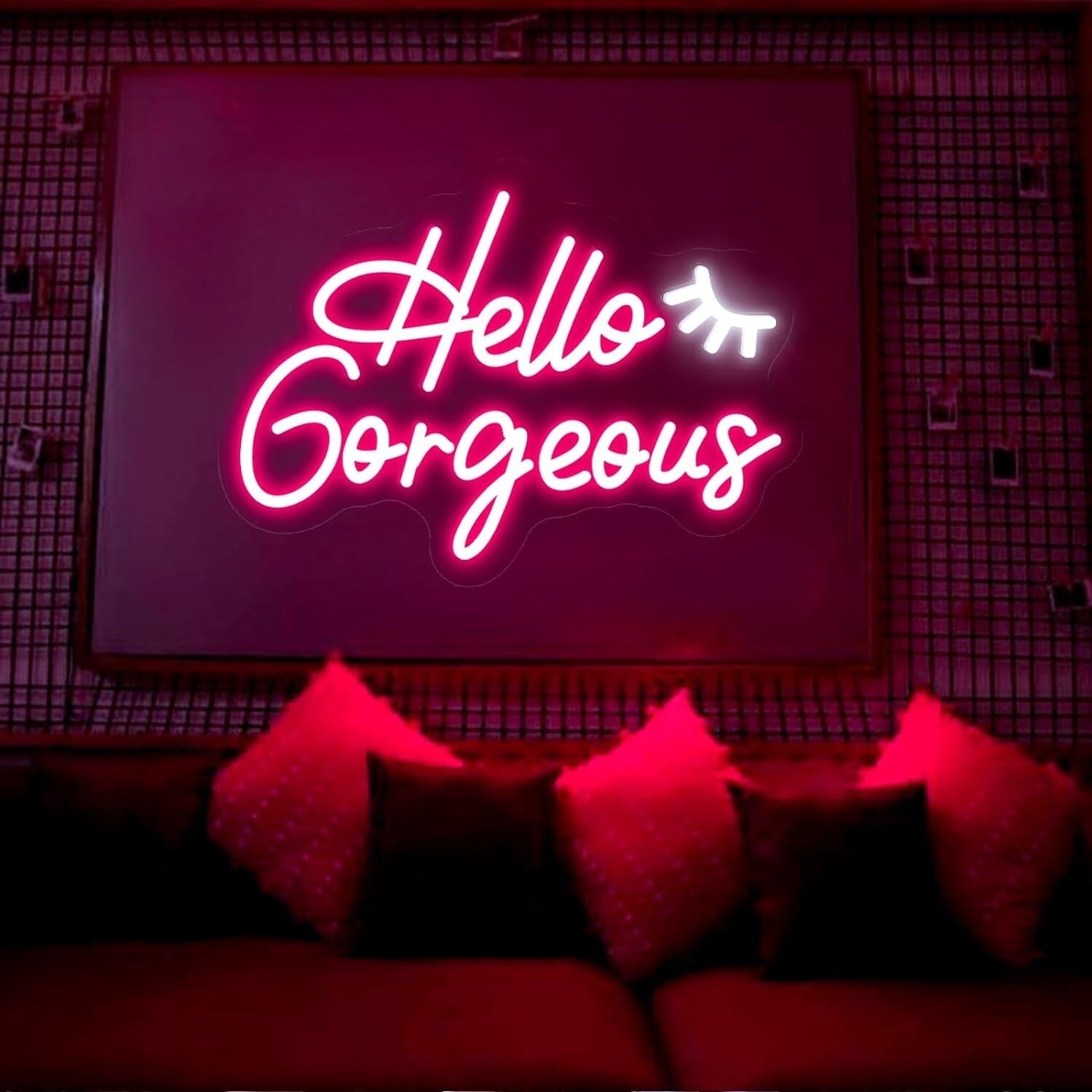 Party Deep Pink Hello Gorgeous Led Neon Sign | Shineneon