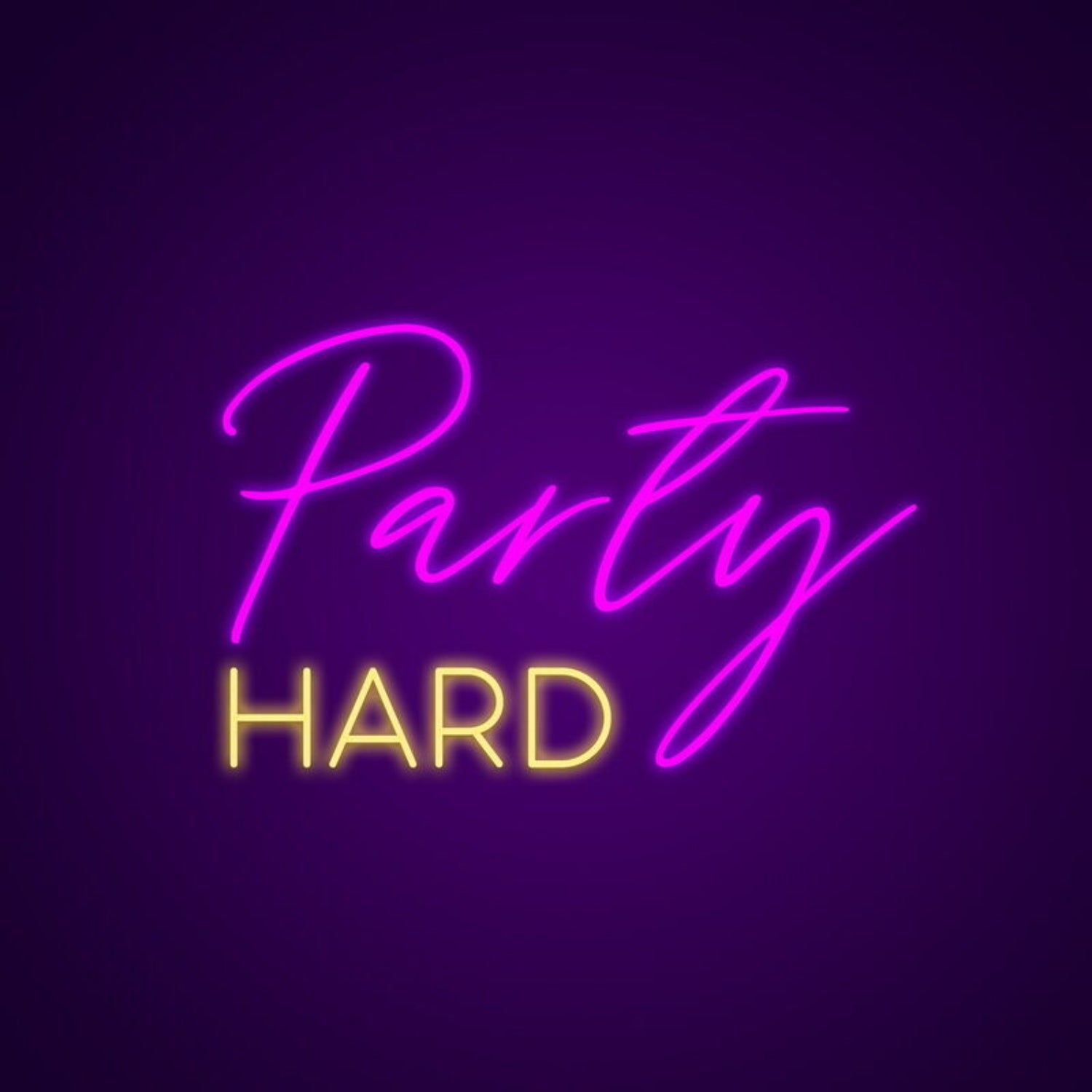 Party Hard Neon Sign Bring Energy To Any Party Or Event | Shineneon
