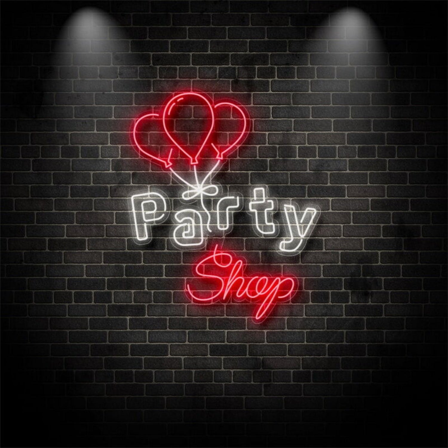 Party Shop With Balloons Neon Sign | Shineneon