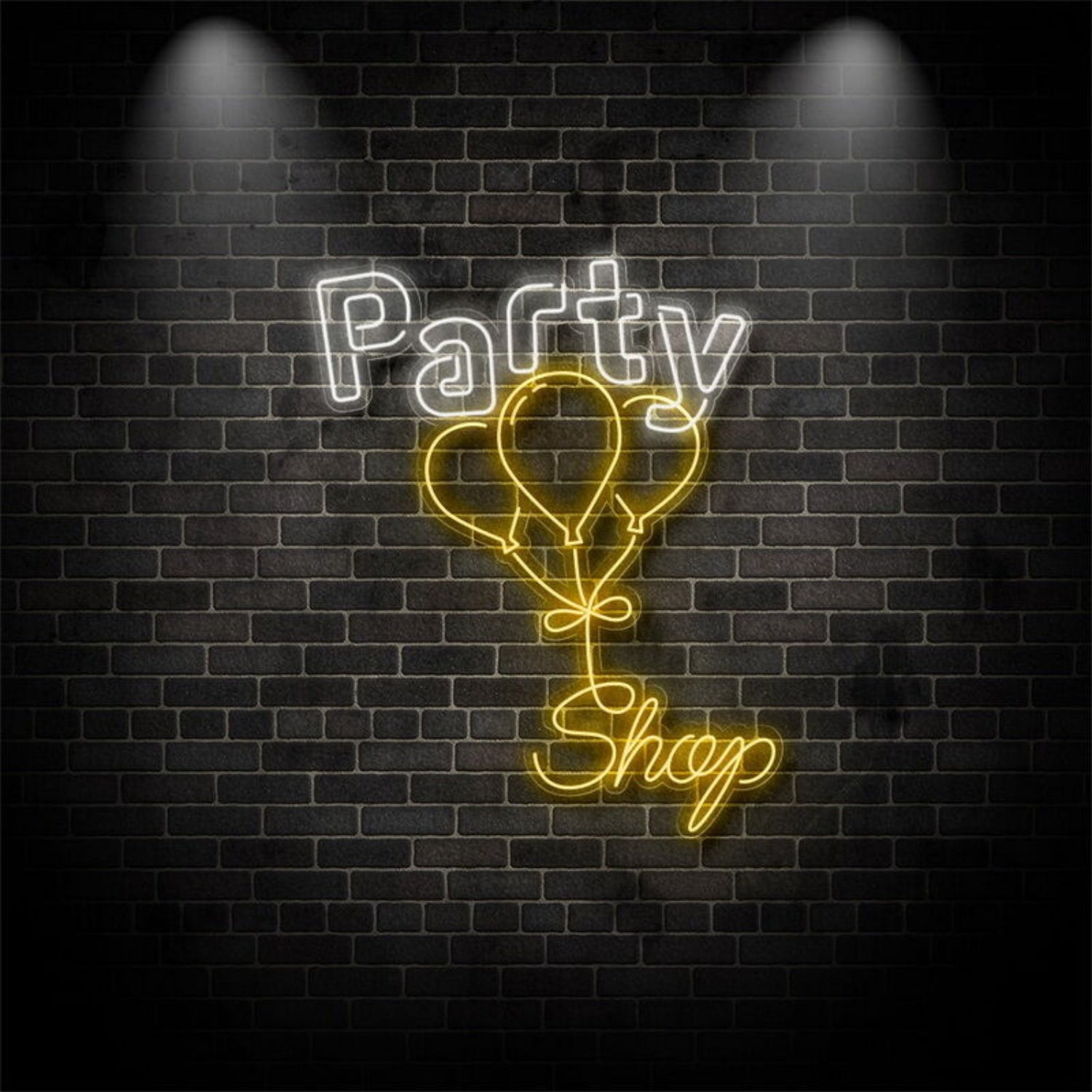 Party Shop With Balloons V2 Neon Sign | Shineneon