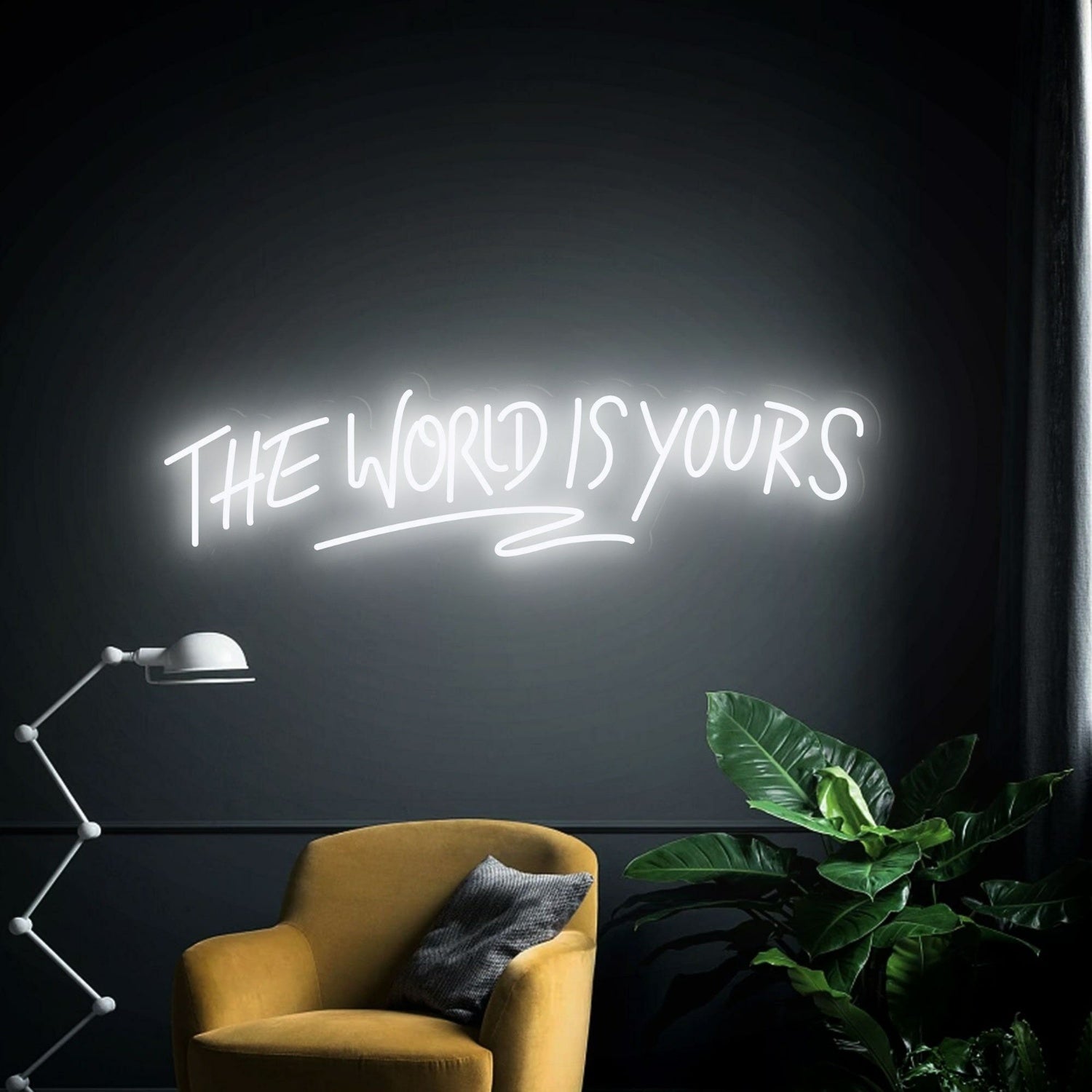 Party Space World Is Yours Led Neon Sign Wall Decor | Shineneon