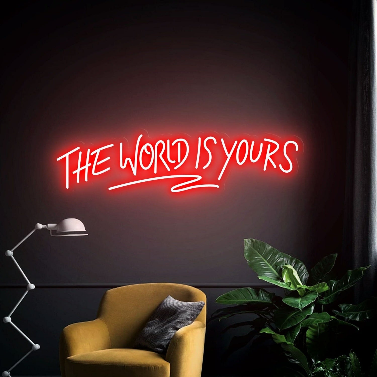 Party Space World Is Yours Led Neon Sign Wall Decor | Shineneon