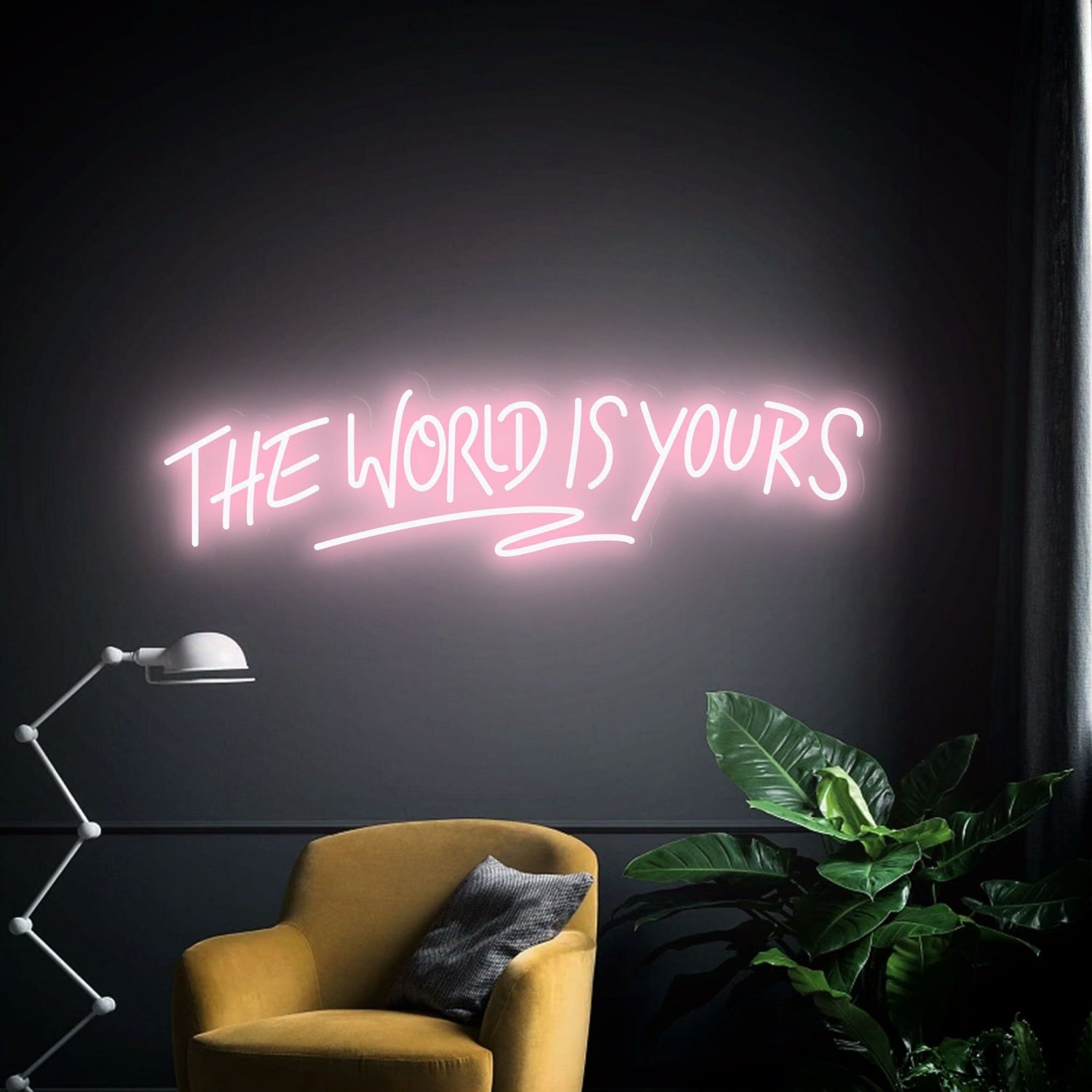 Party Space World Is Yours Led Neon Sign Wall Decor | Shineneon