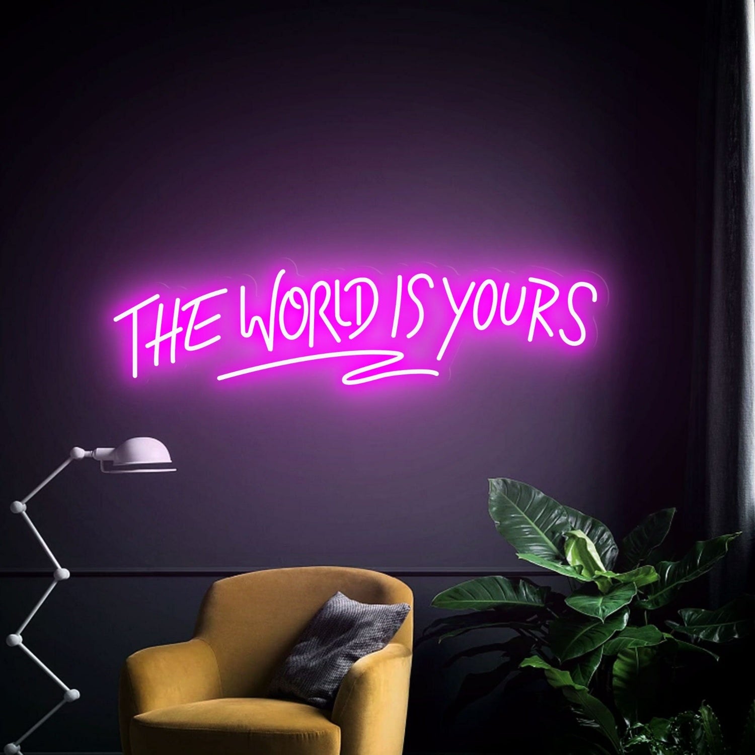Party Space World Is Yours Led Neon Sign Wall Decor | Shineneon
