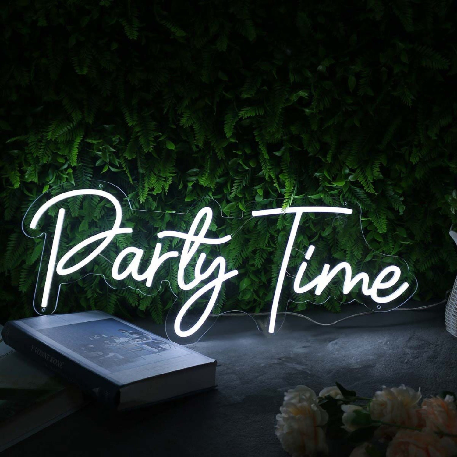 Party Time White Neon Sign | Shineneon