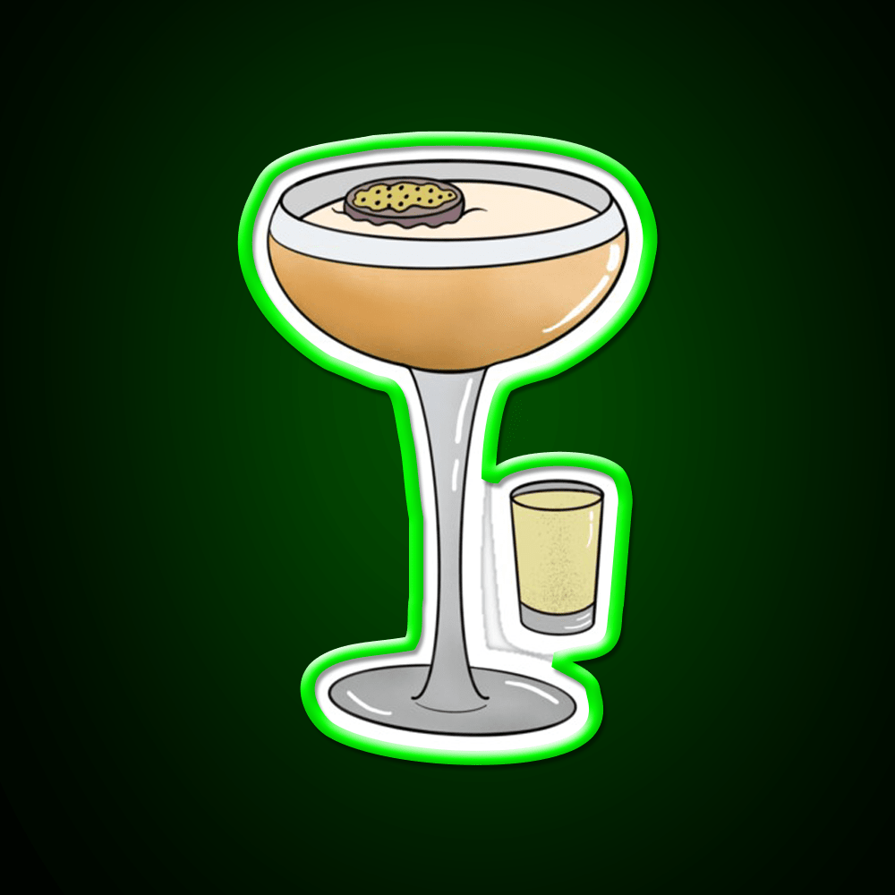 Passion Fruit Martini With Prosecco Cocktail Bar Decor Led Neon Sign Rgb Color - Shineneon
