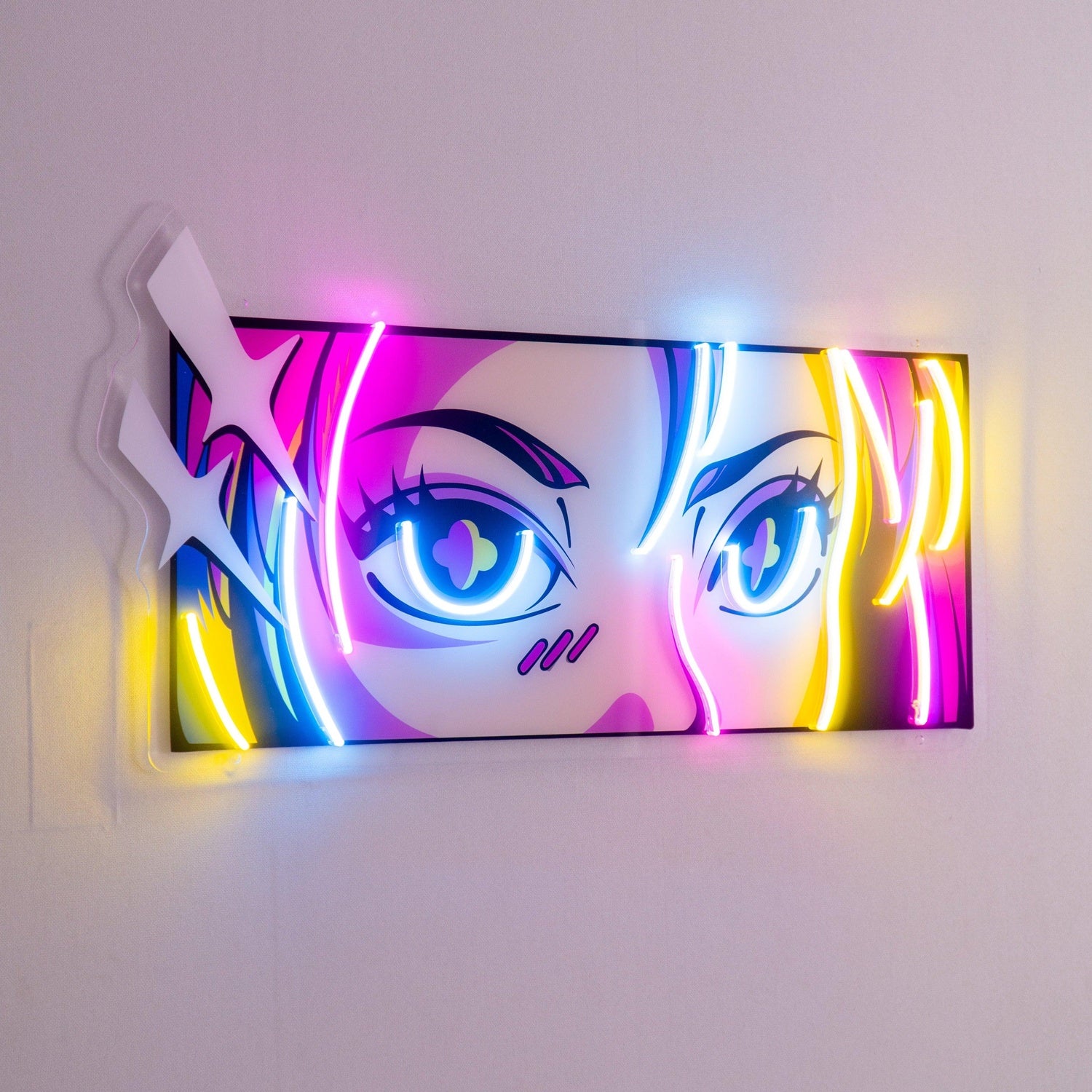Passionate Eyes Anime-Style Uv Printed Led Neon Sign For Indoor Wall Art | Shineneon