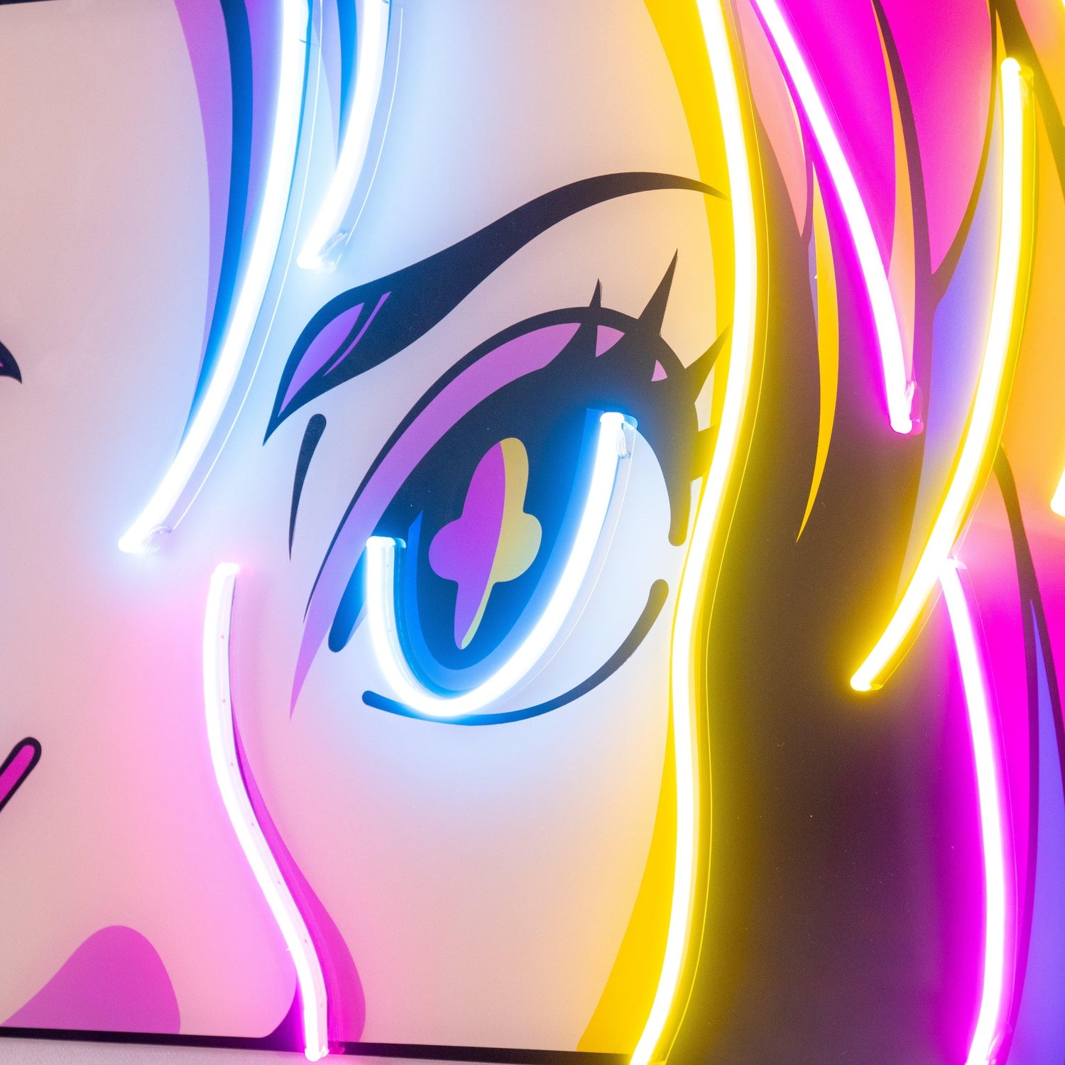 Passionate Eyes Anime-Style Uv Printed Led Neon Sign For Indoor Wall Art | Shineneon
