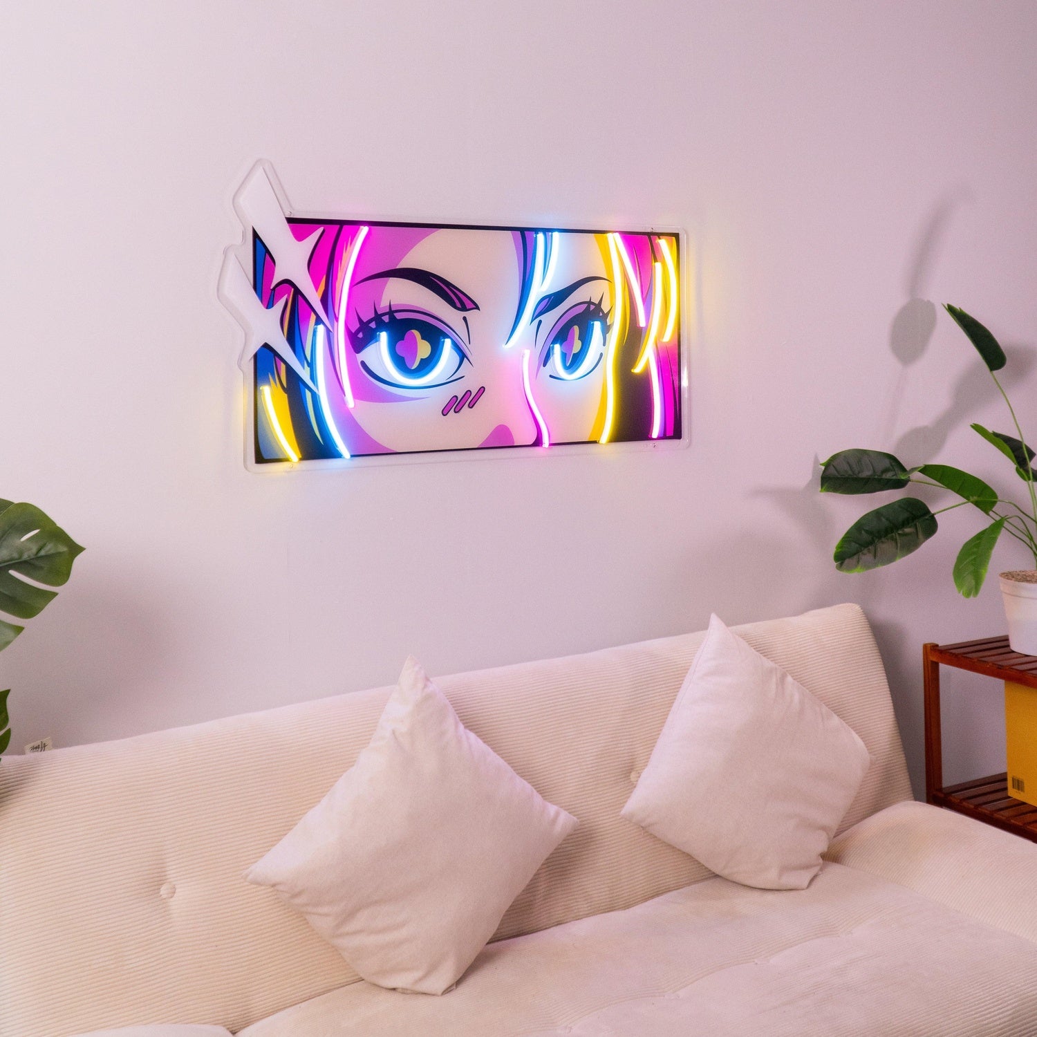 Passionate Eyes Anime-Style Uv Printed Led Neon Sign For Indoor Wall Art | Shineneon
