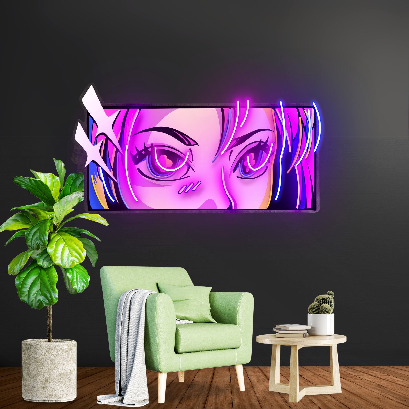 Passionate Eyes Led Neon Sign Light Pop Art Acrylic Artwork For Sale