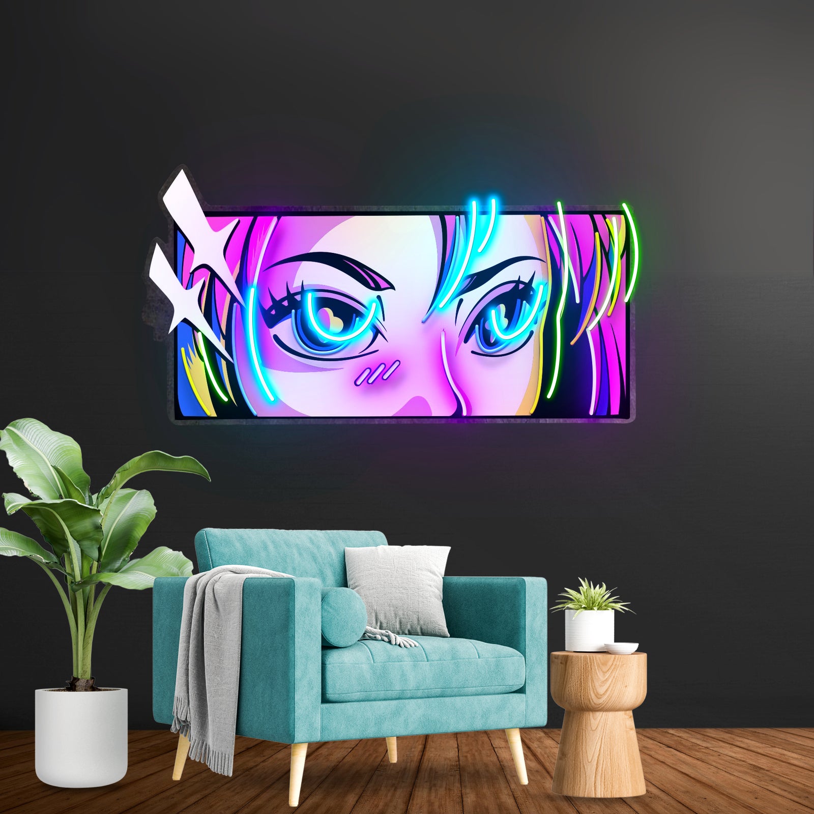 Passionate Eyes Led Neon Sign Light Pop Art Acrylic Artwork For Sale