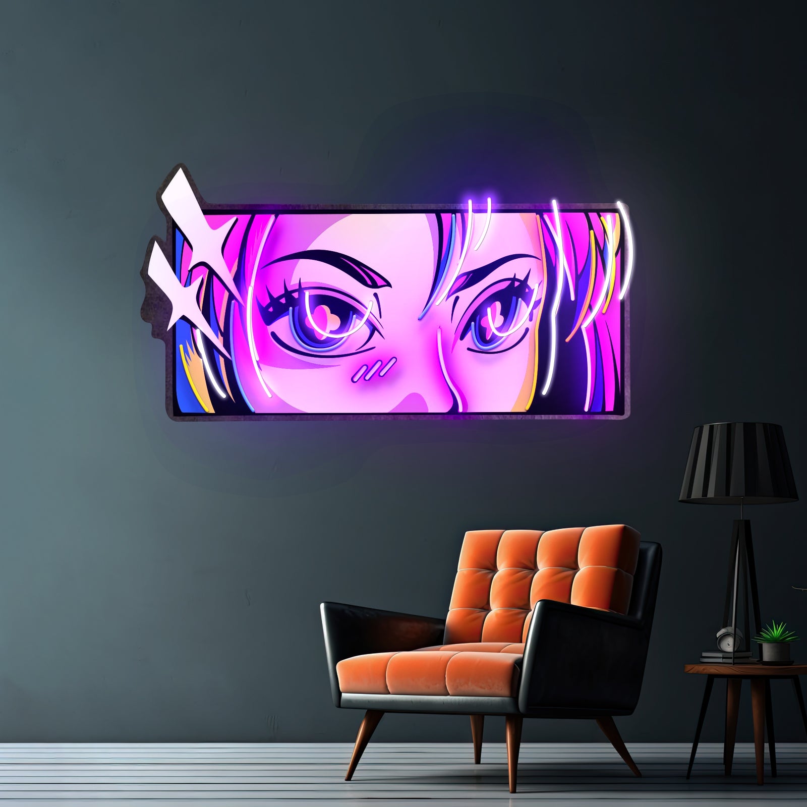Passionate Eyes Led Neon Sign Light Pop Art Acrylic Artwork For Sale