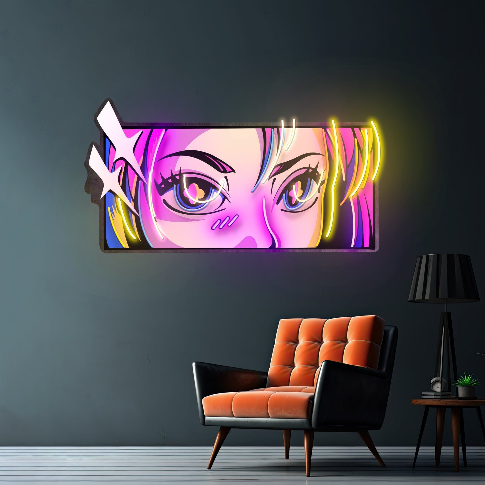 Passionate Eyes Led Neon Sign Light Pop Art Acrylic Artwork For Sale