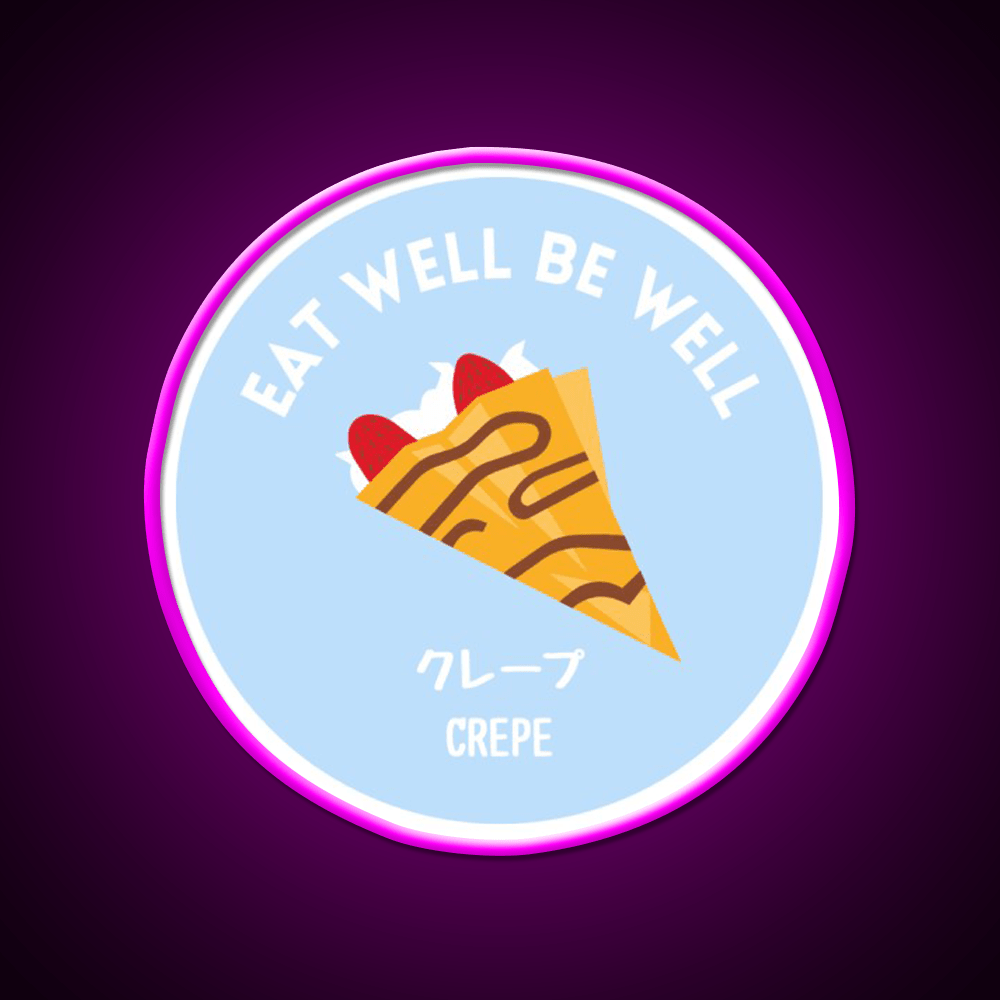 Pastel Crepe Pancake Japanese Snack Food Led Neon Sign Rgb Color - Shineneon