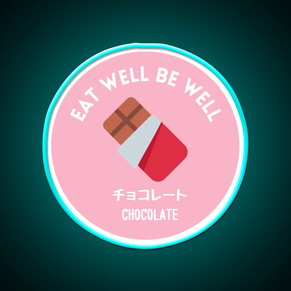 Pastel Pink Chocolate Bar Japanese Food Snack Food Led Neon Sign Rgb Color - Shineneon