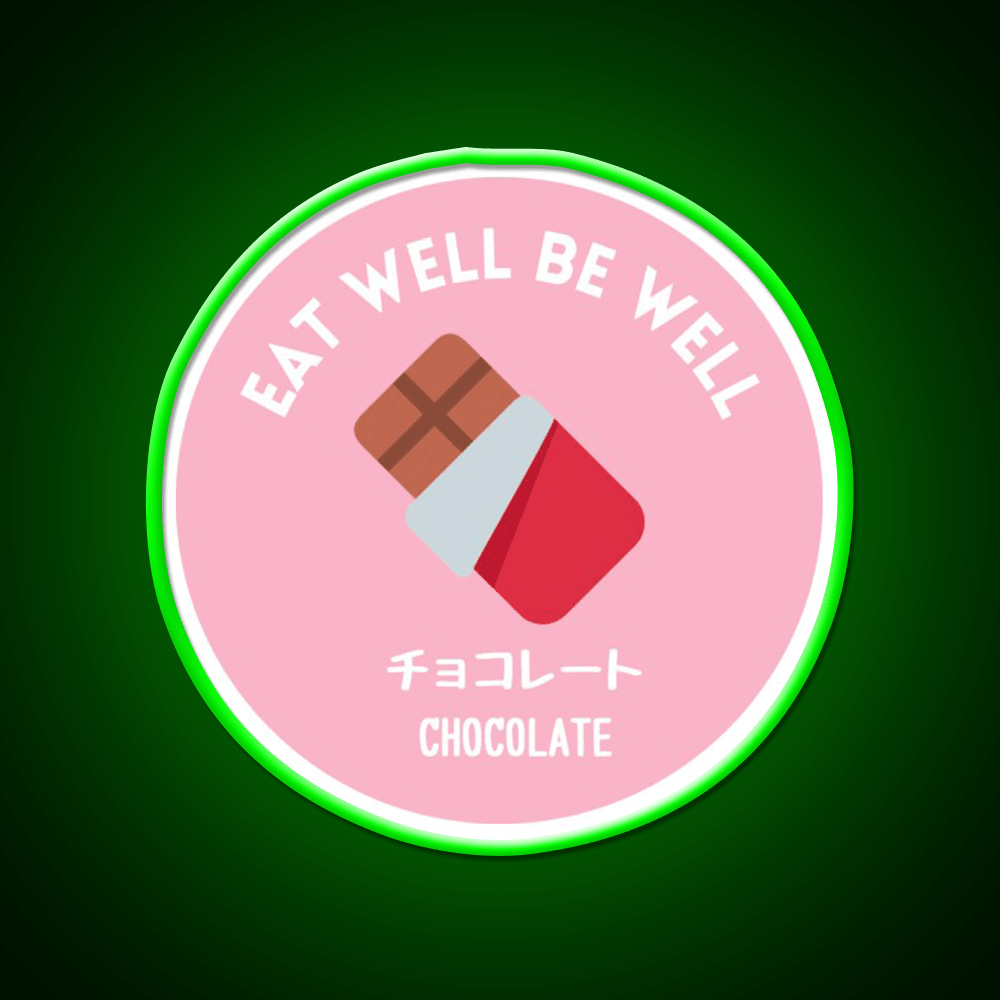 Pastel Pink Chocolate Bar Japanese Food Snack Food Led Neon Sign Rgb Color - Shineneon