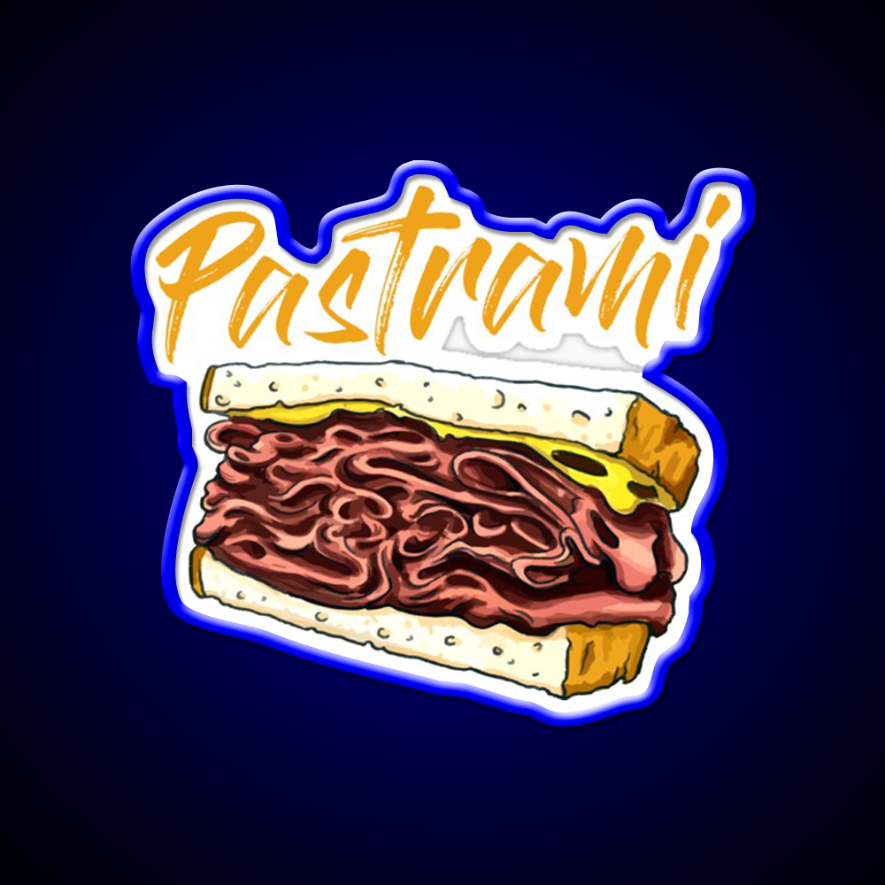 Pastrami Sandwich Day Fast Food Led Neon Sign For Burger Place Rgb Color
