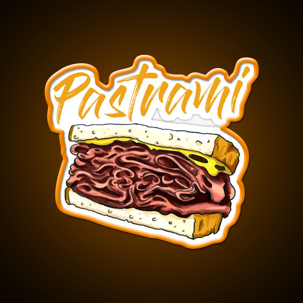 Pastrami Sandwich Day Fast Food Led Neon Sign For Burger Place Rgb Color