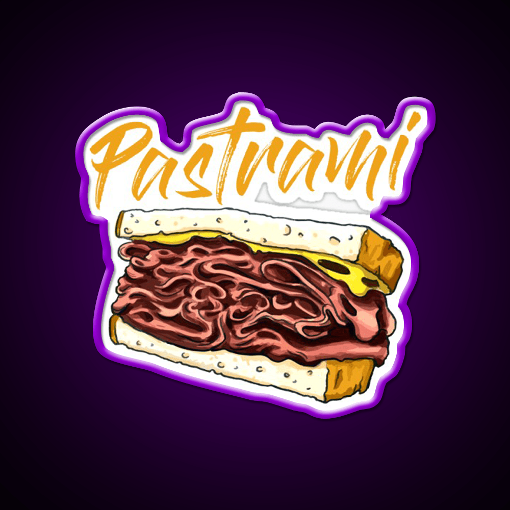 Pastrami Sandwich Day Fast Food Led Neon Sign For Burger Place Rgb Color - Shineneon