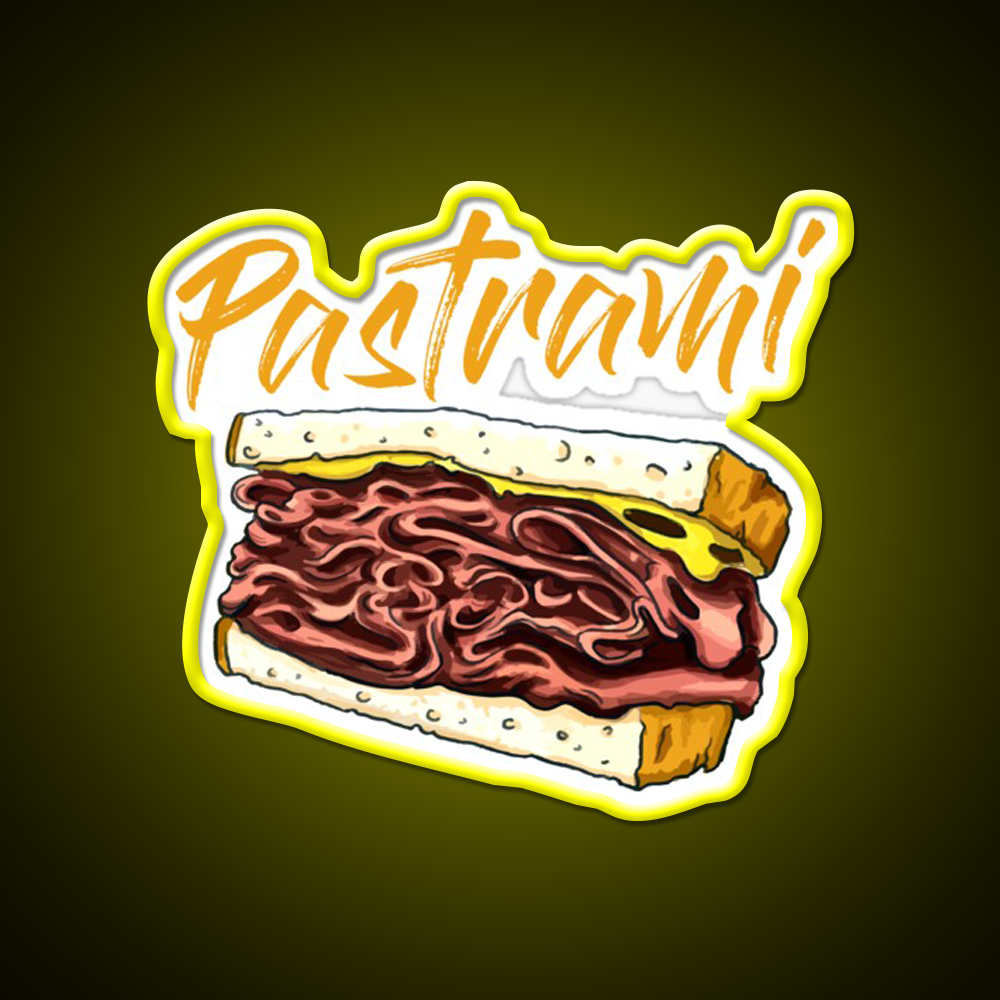 Pastrami Sandwich Day Fast Food Led Neon Sign For Burger Place Rgb Color