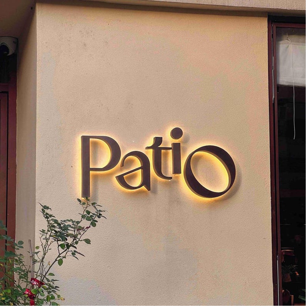 Patio 3D Backlit Channel Letters Led Light Sign