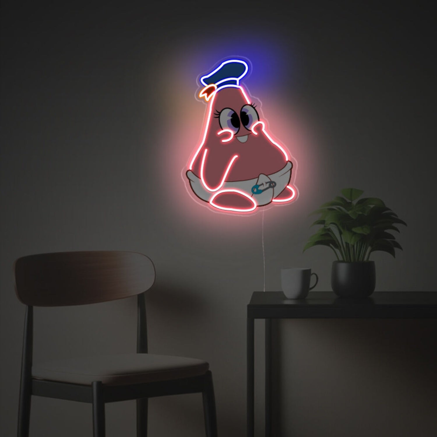Patrick Star Baby Version Led Neon Acrylic Artwork | Shineneon
