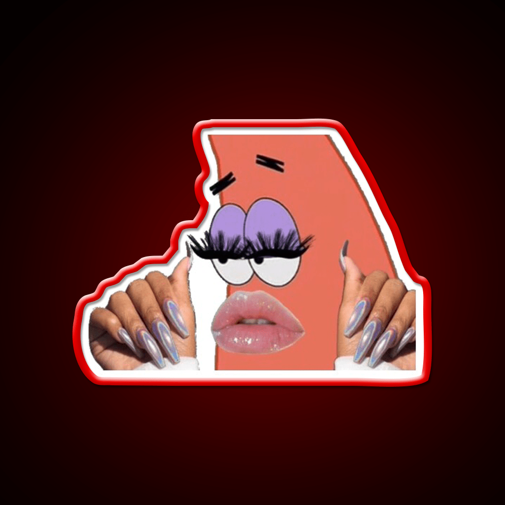 Patrick With Nails And Lashes Nail Salon Led Neon Sign Rgb Color - Shineneon