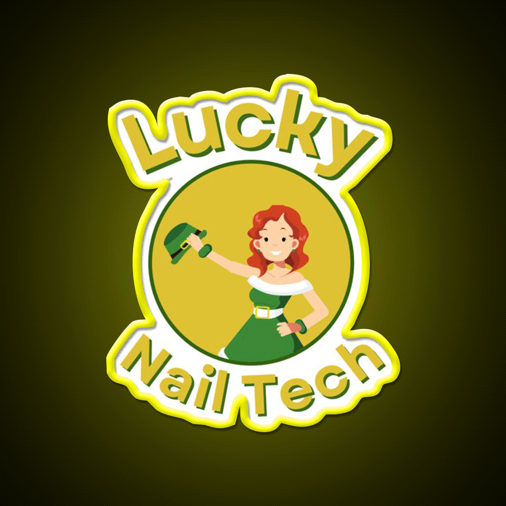 Patricks Day Nail Tech Beer Lover Nail Salon Led Neon Sign Rgb Color - Custom LED neon sign front view