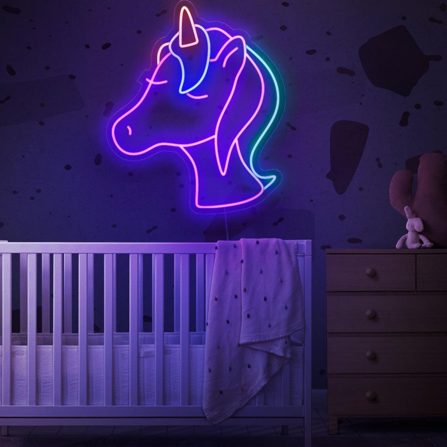 Rainbow White Horse Led Neon Sign For Modern Home Wall Decor | Shineneon