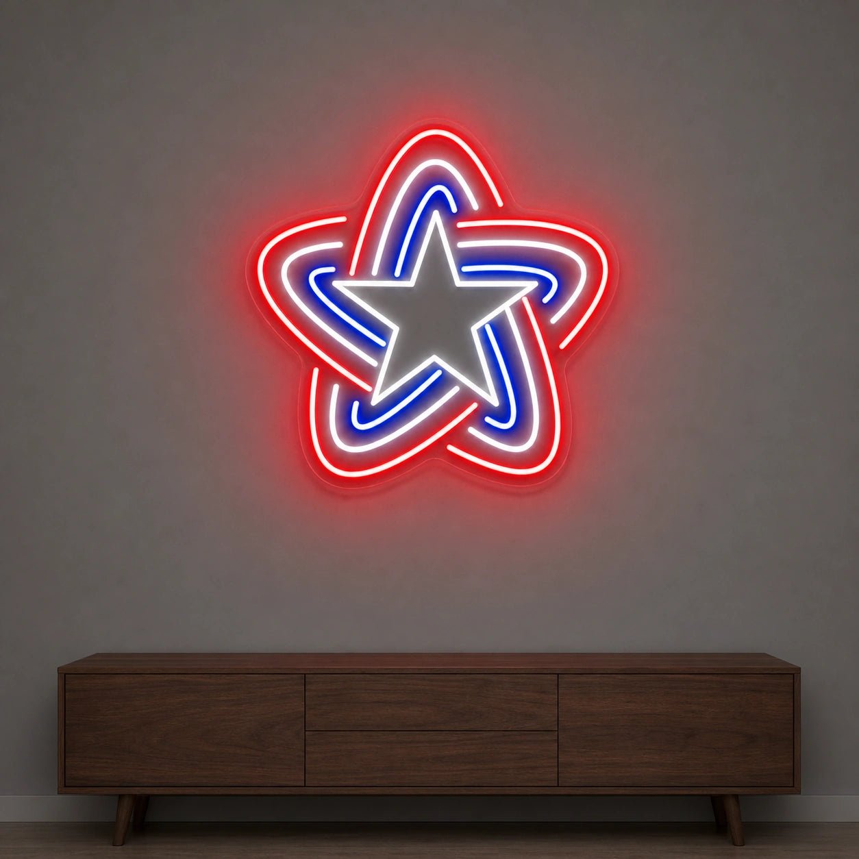 Patriotic Line Star LED Neon Sign - Shineneon