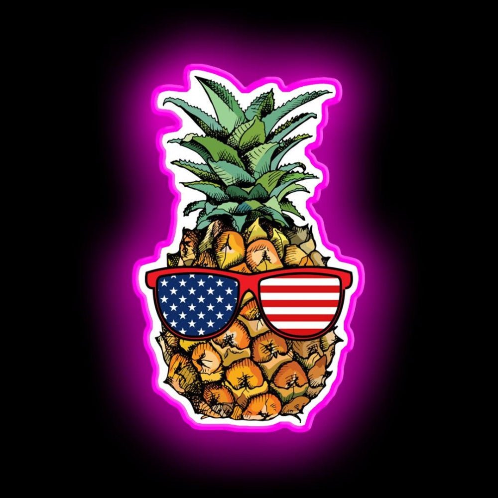 Patriotic Pineapple 4th Of July Neon Sign - Shineneon