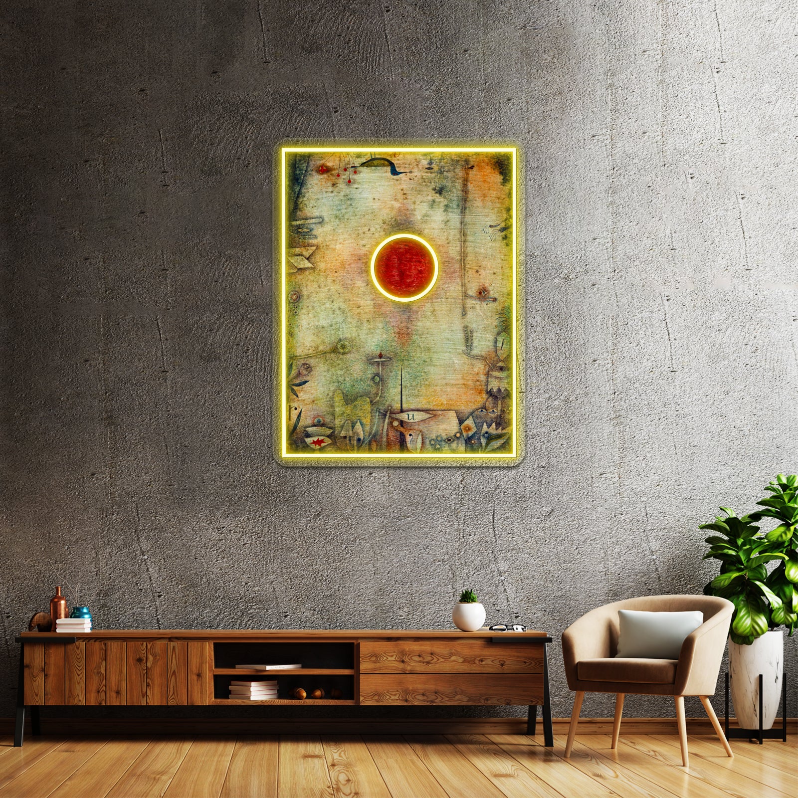 Paul Klee Hd Ad Marginem 1930 Wall Artwork Neon Signs | Shineneon