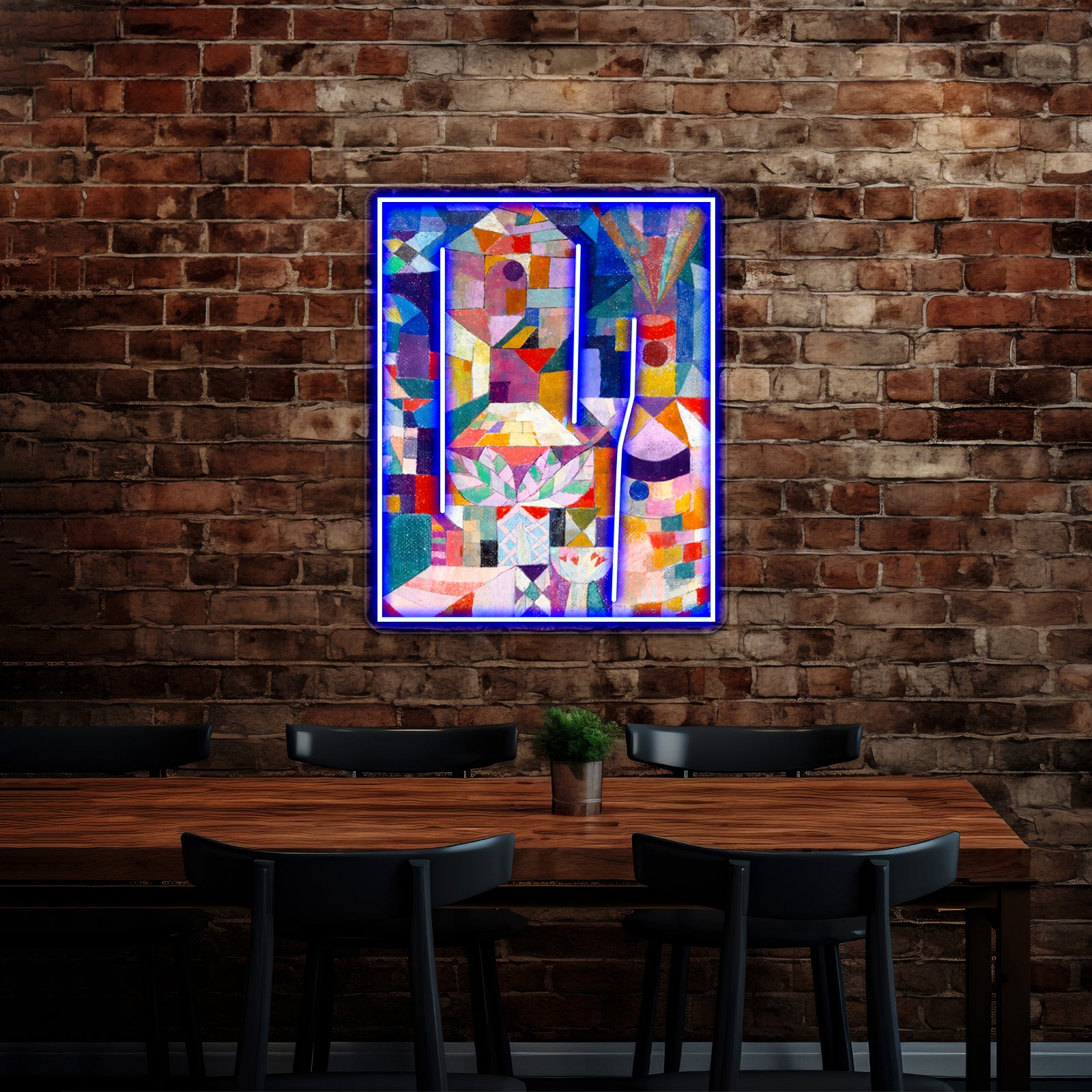 Paul Klee Hd Burggarten 1919 Wall Artwork Neon Signs | Shineneon