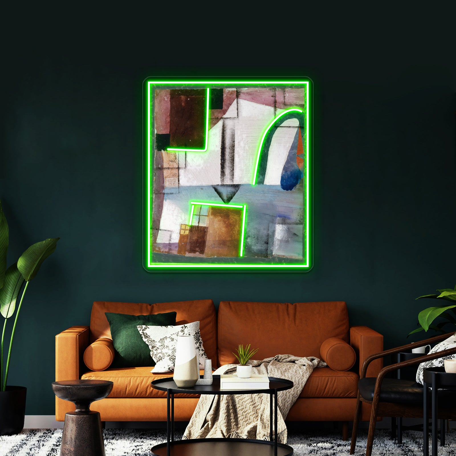 Paul Klee White Easter Ii Abstract Pattern Wall Artwork Neon Signs | Shineneon