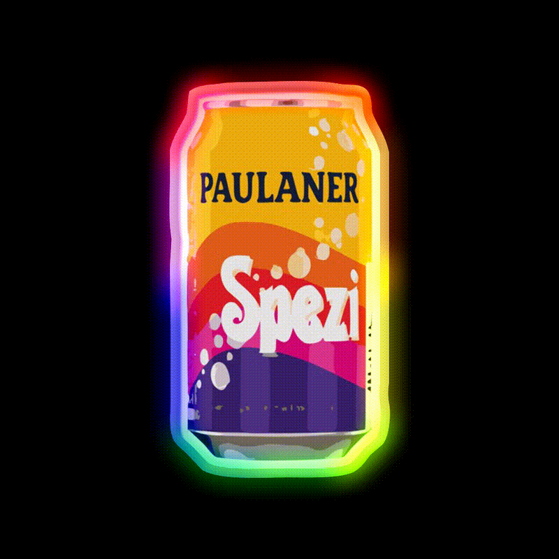 Paulaner Spezi Beer Bar Decor Led Neon Sign Wall Art Rgb Color - LED neon sign close-up detail