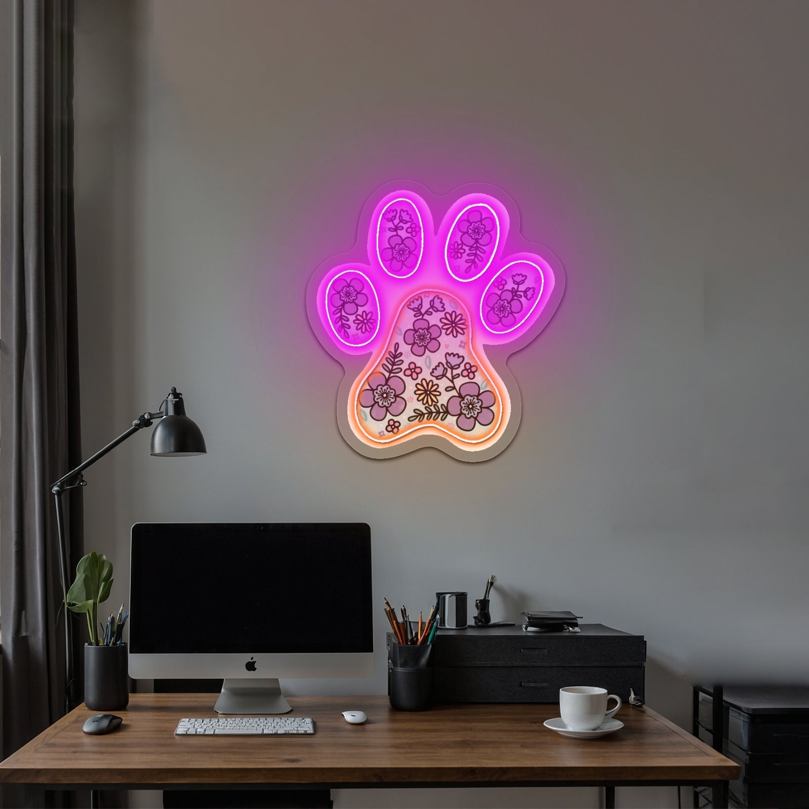 Paw Print Artwork Neon Sign Art