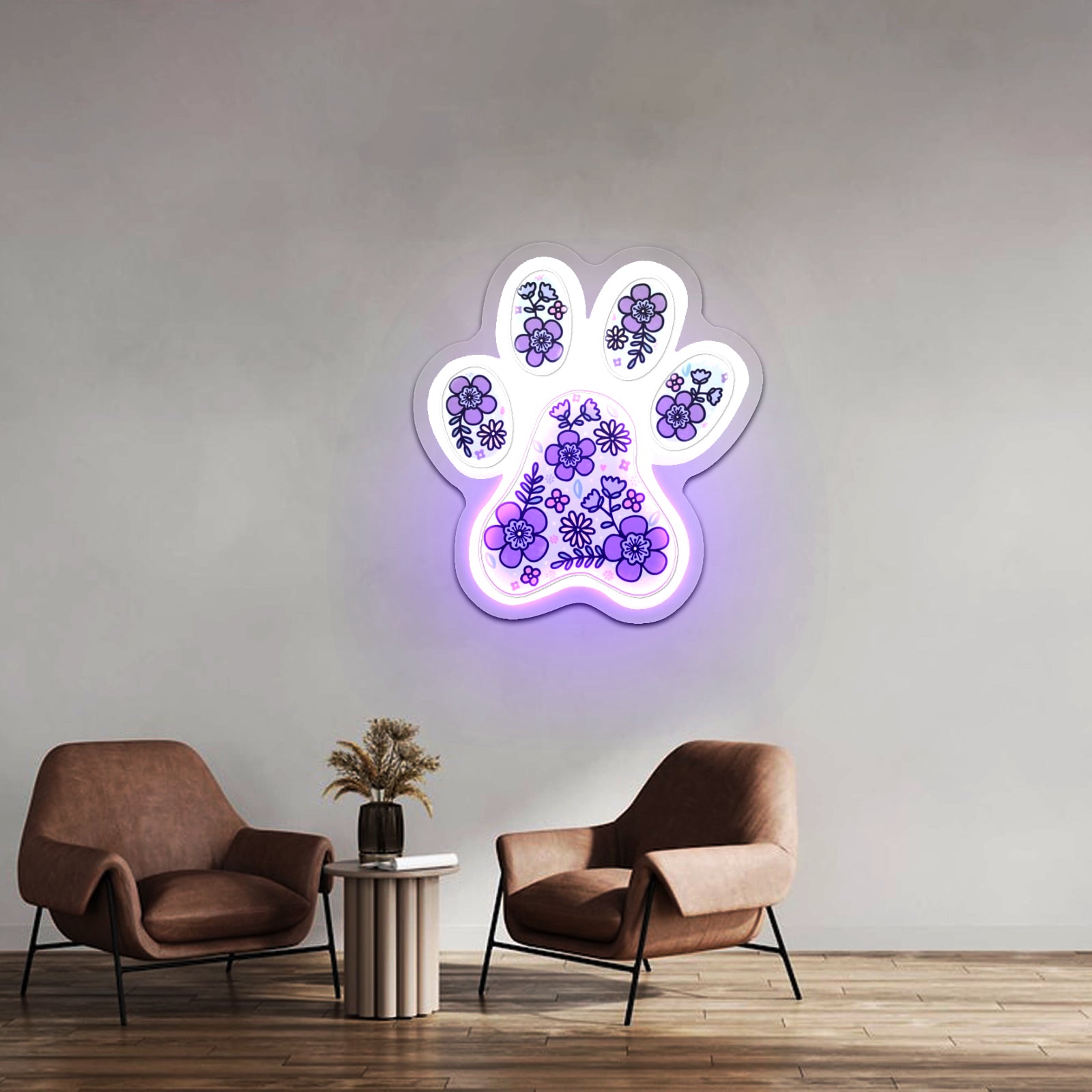 Paw Print Artwork Neon Sign Art