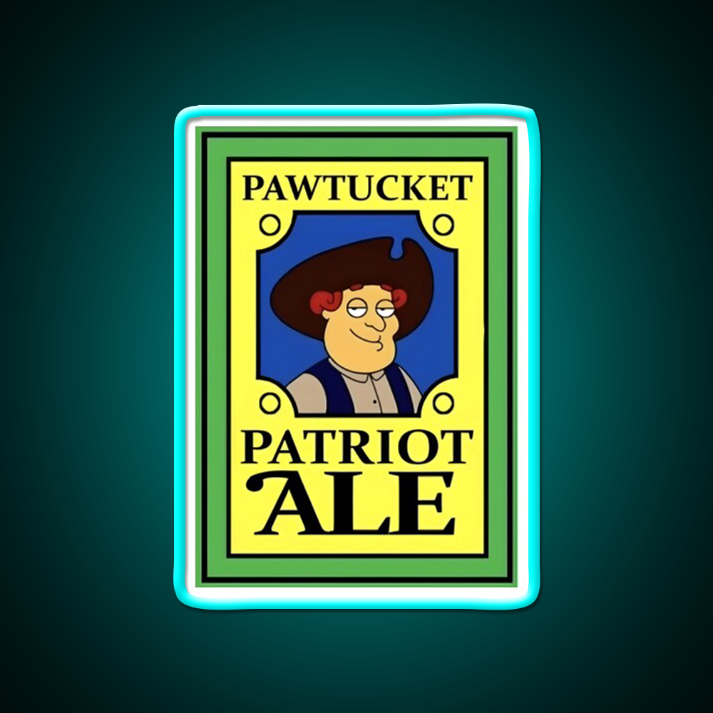 Pawtucket Patriot Ale Beer Bar Decor Led Neon Sign Rgb Color - Size and dimension reference