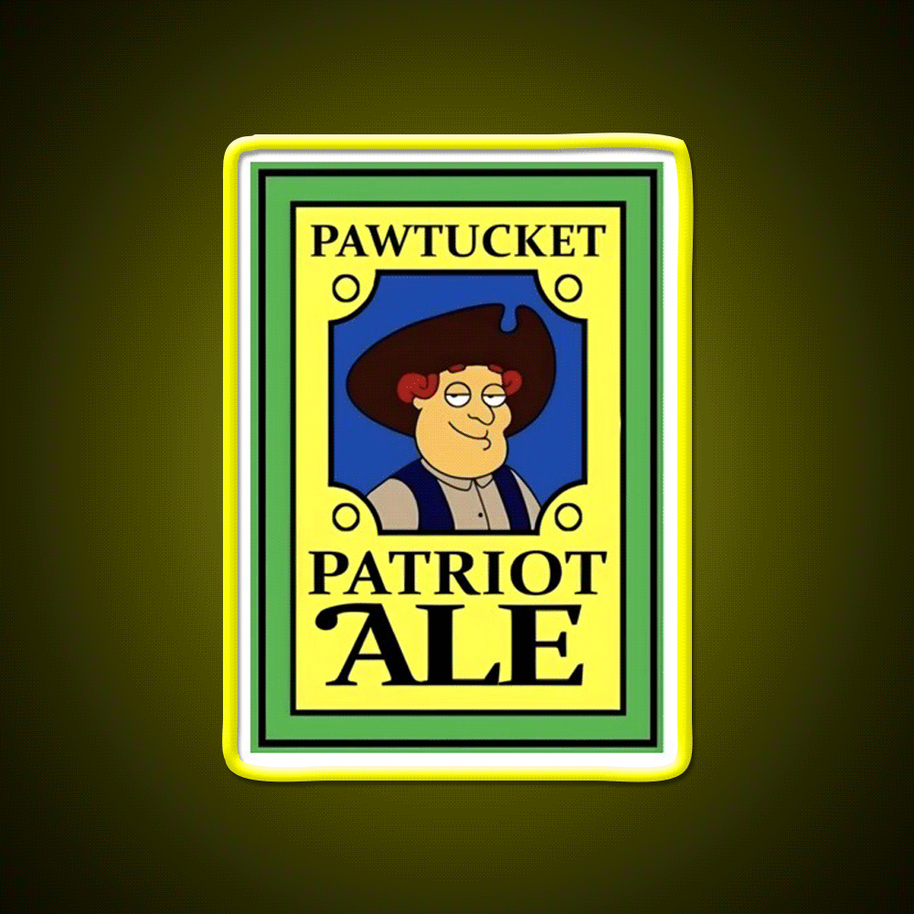 Pawtucket Patriot Ale Beer Bar Decor Led Neon Sign Rgb Color - Custom LED neon sign front view