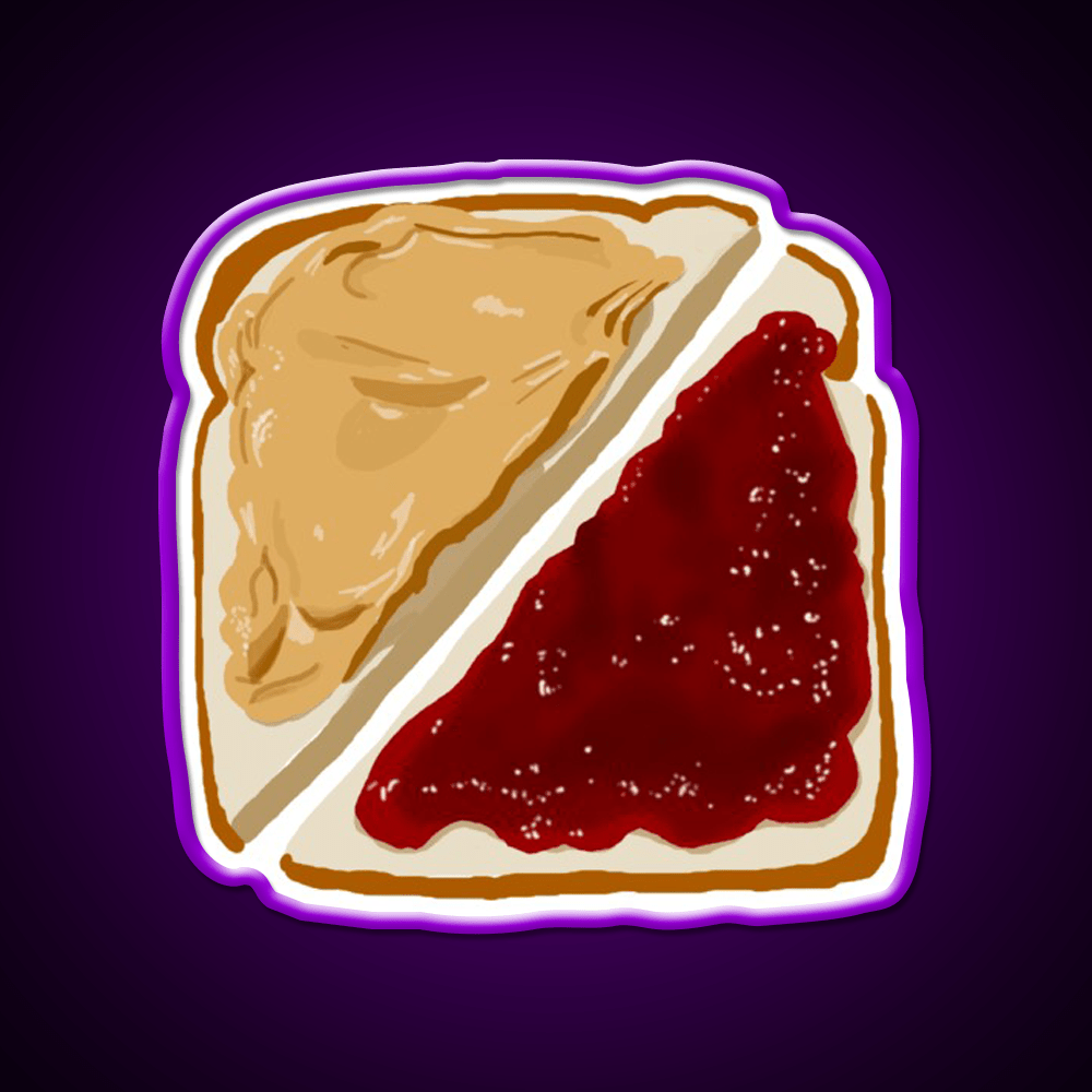 Pb And J Snack Food Led Neon Sign For Snack Room Rgb Color - Shineneon