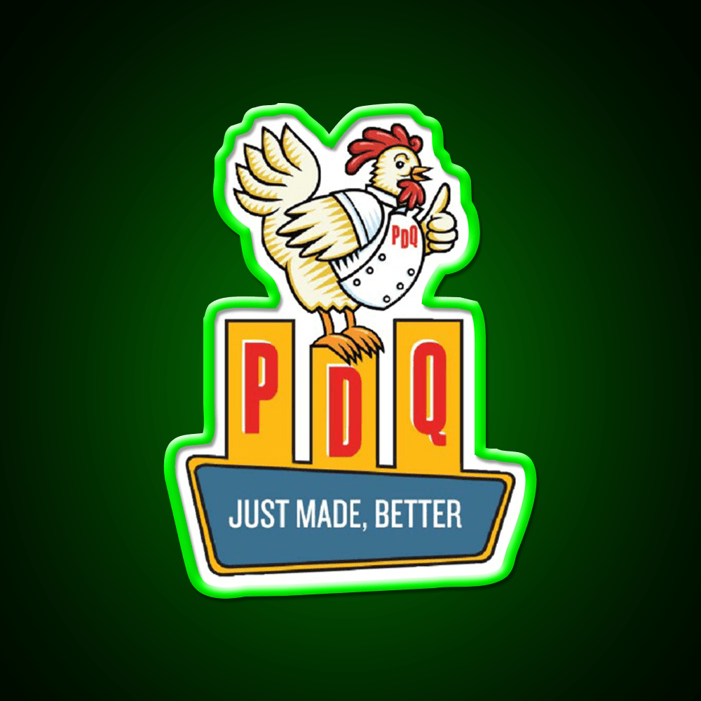 Pdq Fast Food Led Neon Sign For Burger Place Rgb Color - Shineneon
