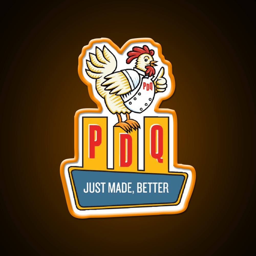 Pdq Fast Food Led Neon Sign For Burger Place Rgb Color - Shineneon