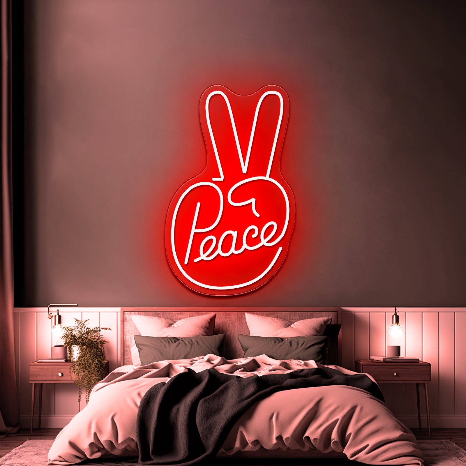 Peace Artistic Neon Signs Wall Art Led Signs - Shineneon