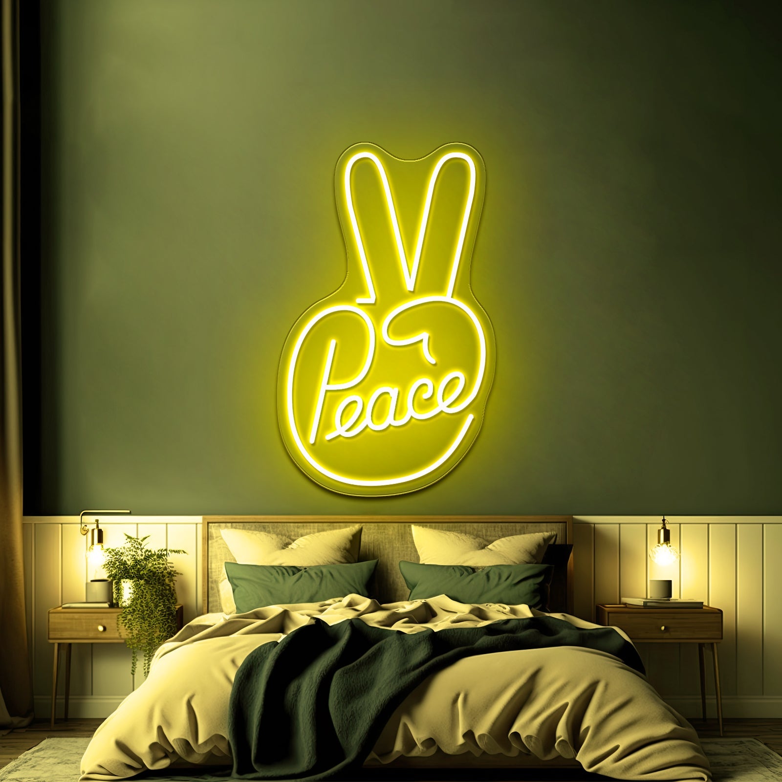 Peace Artistic Neon Signs Wall Art Led Signs - Shineneon