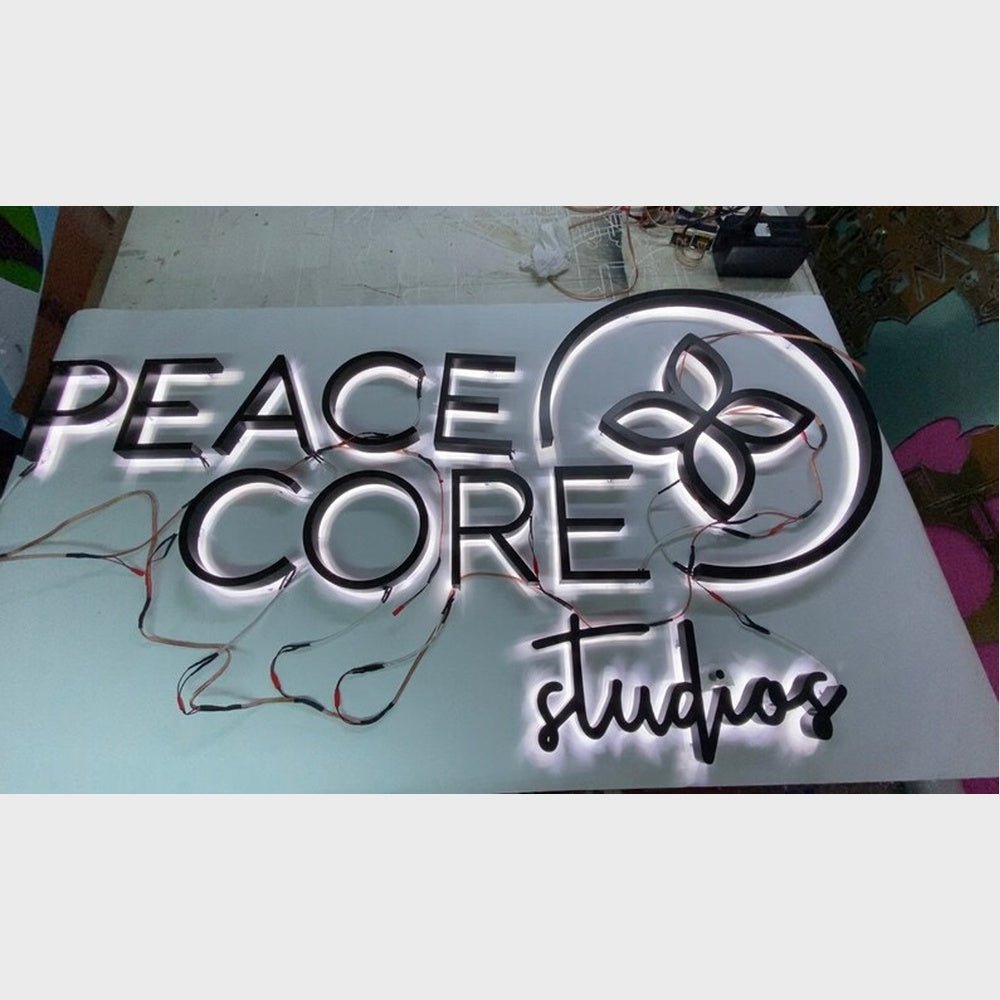 Peace Core Studios 3D Backlit Channel Letters Led Light Sign - Shineneon
