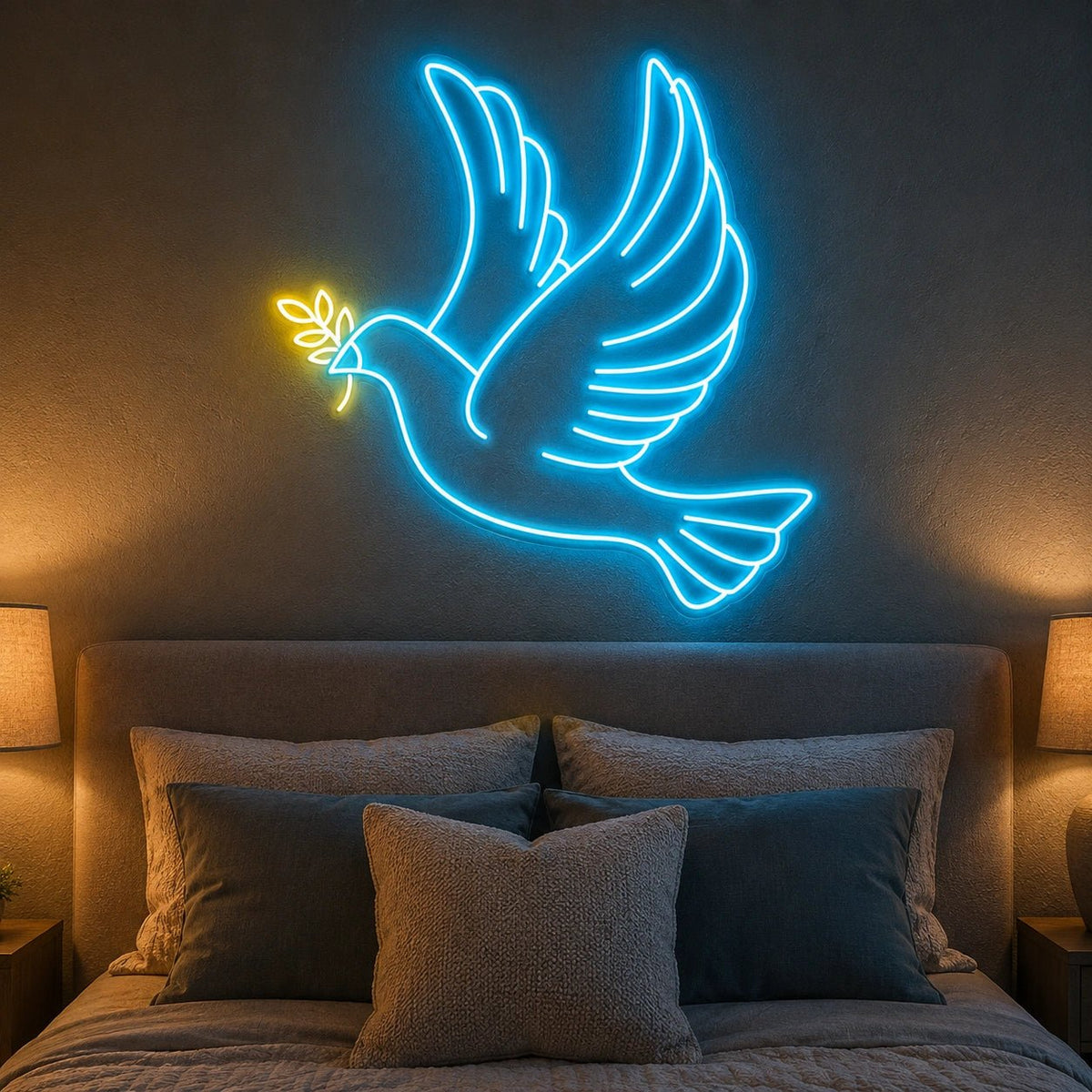Peace Dove In Flight LED Neon Sign - Shineneon