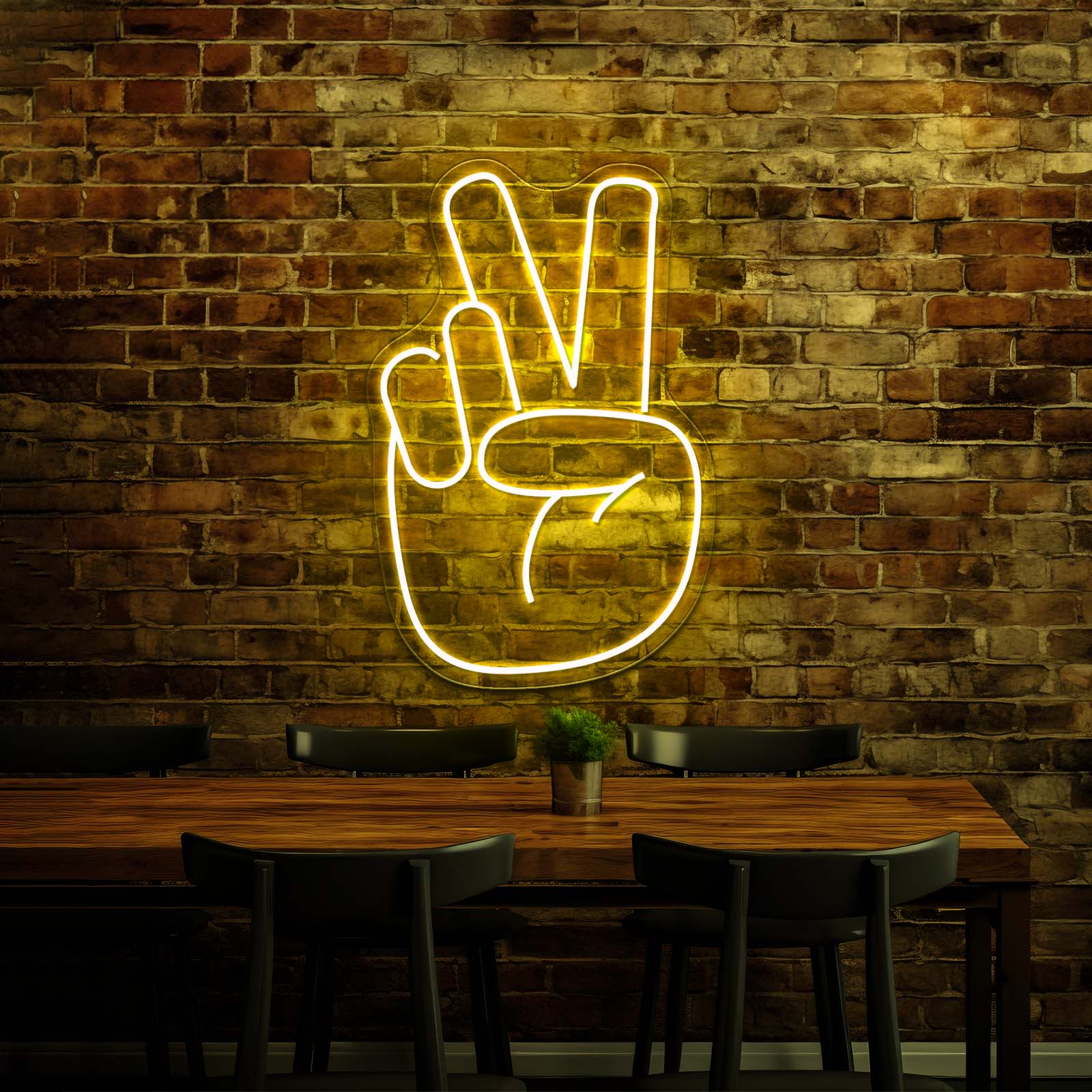 Peace Hand Cheap Neon Signs - LED neon sign view 7