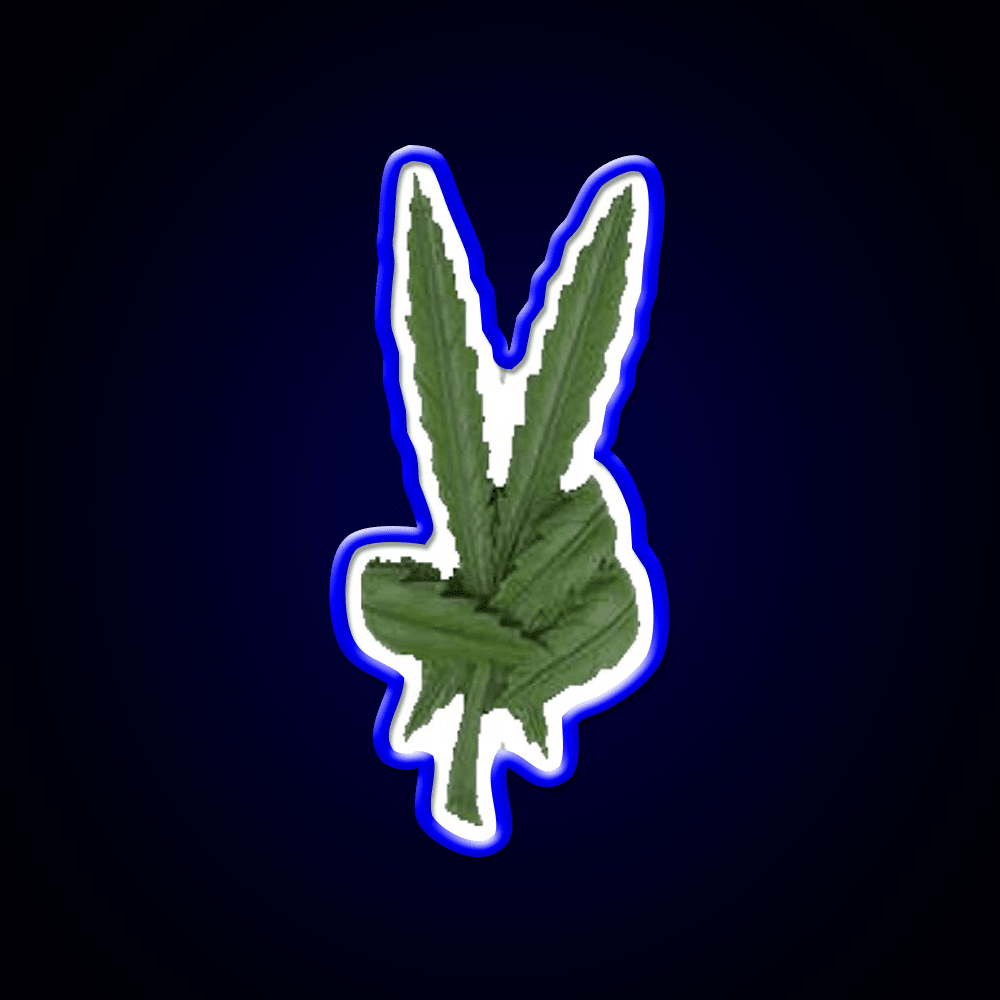 Peace Leaf Hemp Inspired Green Leaf Led Neon Sign Rgb Color - Shineneon