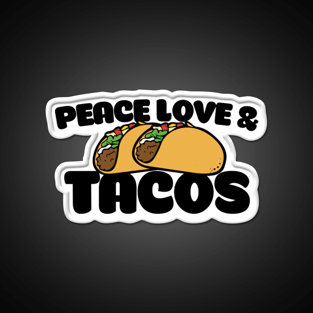 Peace Love And Taco Led Neon Sign Mexican Food Sign Rgb Color - Shineneon