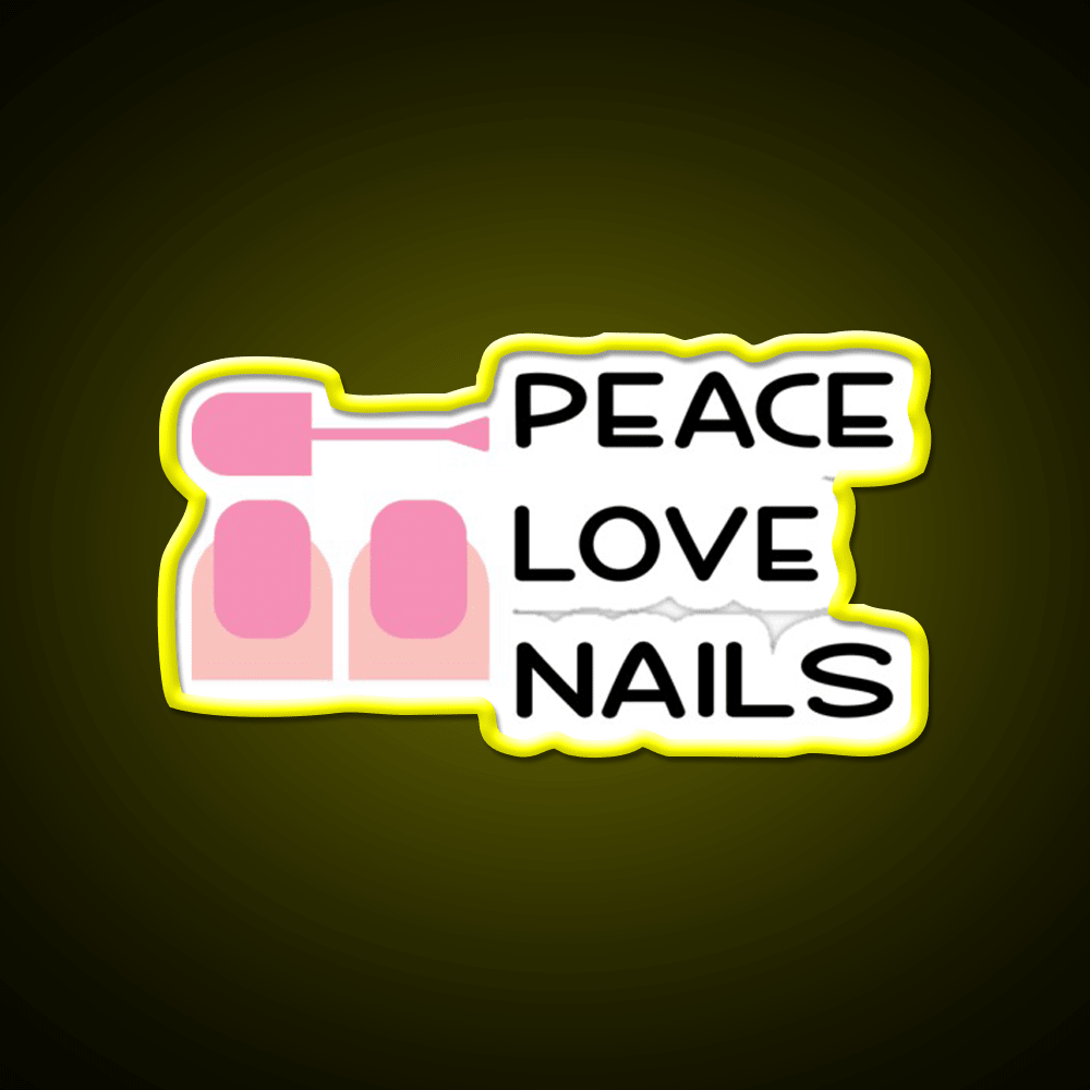 Peace Love Nail Salon Led Neon Sign Rgb Color - Shineneon